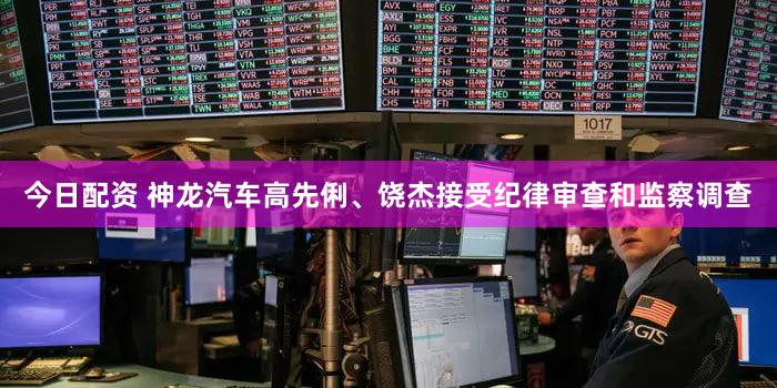今日配资 神龙汽车高先俐、饶杰接受纪律审查和监察调查
